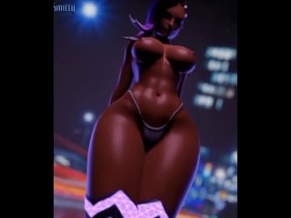 sombra - nude; naked; big tits; big boobs; 3d sex porno hentai; (by @smitty34) [overwatch]