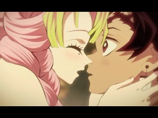 mitsuri kanroji x tanjiro kamado - romantic; kissing; 3d sex porno hentai; [demon slayer | kimetsu no yaiba]